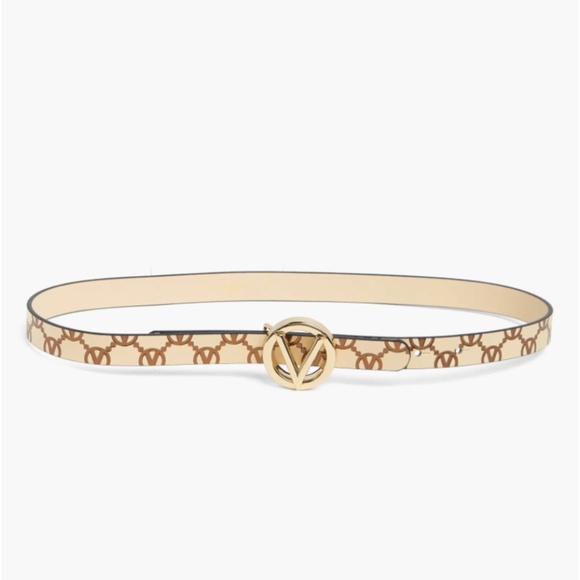 Valentino by Mario Valentino Baby Monogram Leather Belt